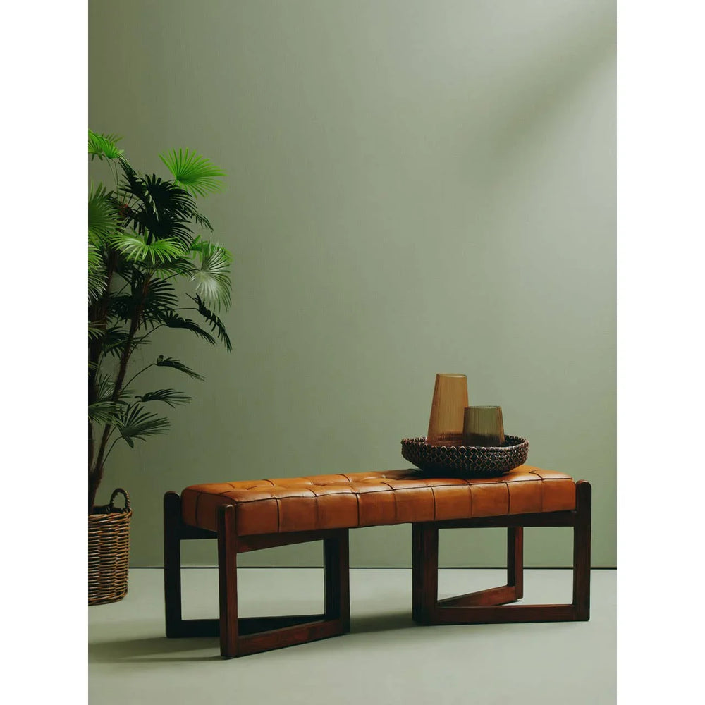 Luxe Leather Bench