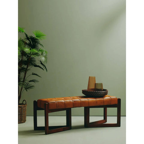 Luxe Leather Bench