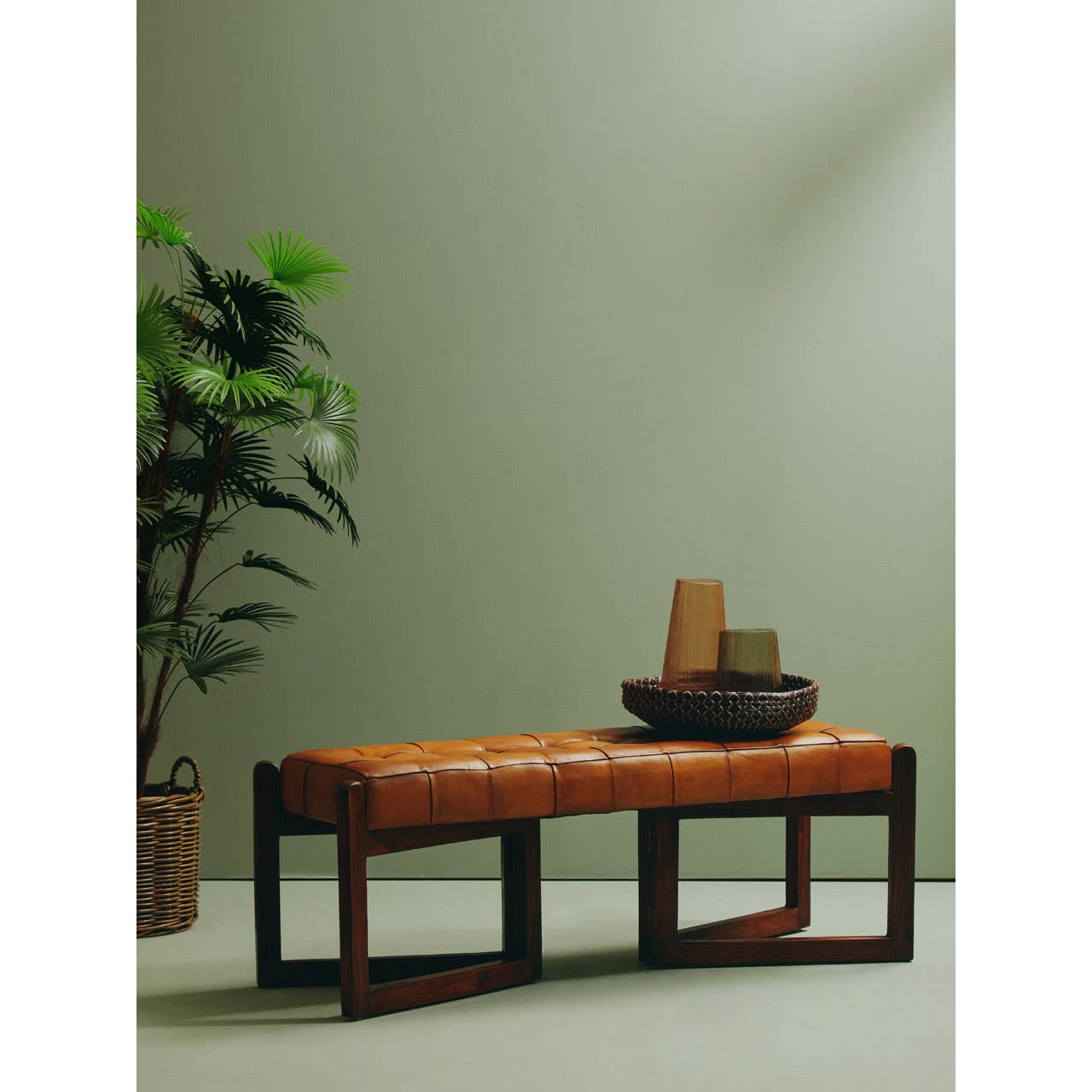 Luxe Leather Bench