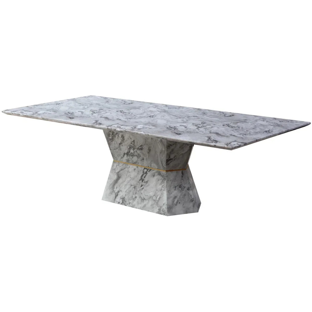 Grey Marble Dining Elegance