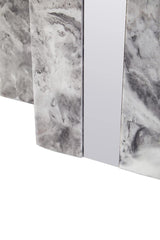 Sleek Grey Marble Dining Table
