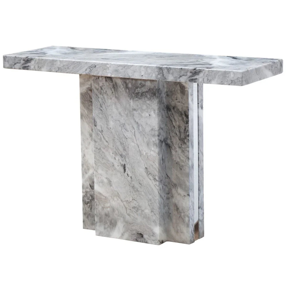 Grey Marble Console Elegance