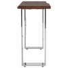 Natural Wood & Silver Console