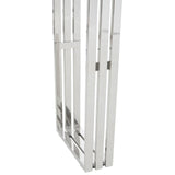 Natural Wood & Silver Console
