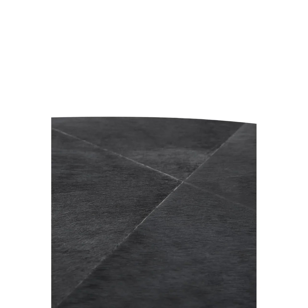 Chic Round Hair-on-Hide Coffee Table