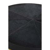 Gold Geometric Round Side Table