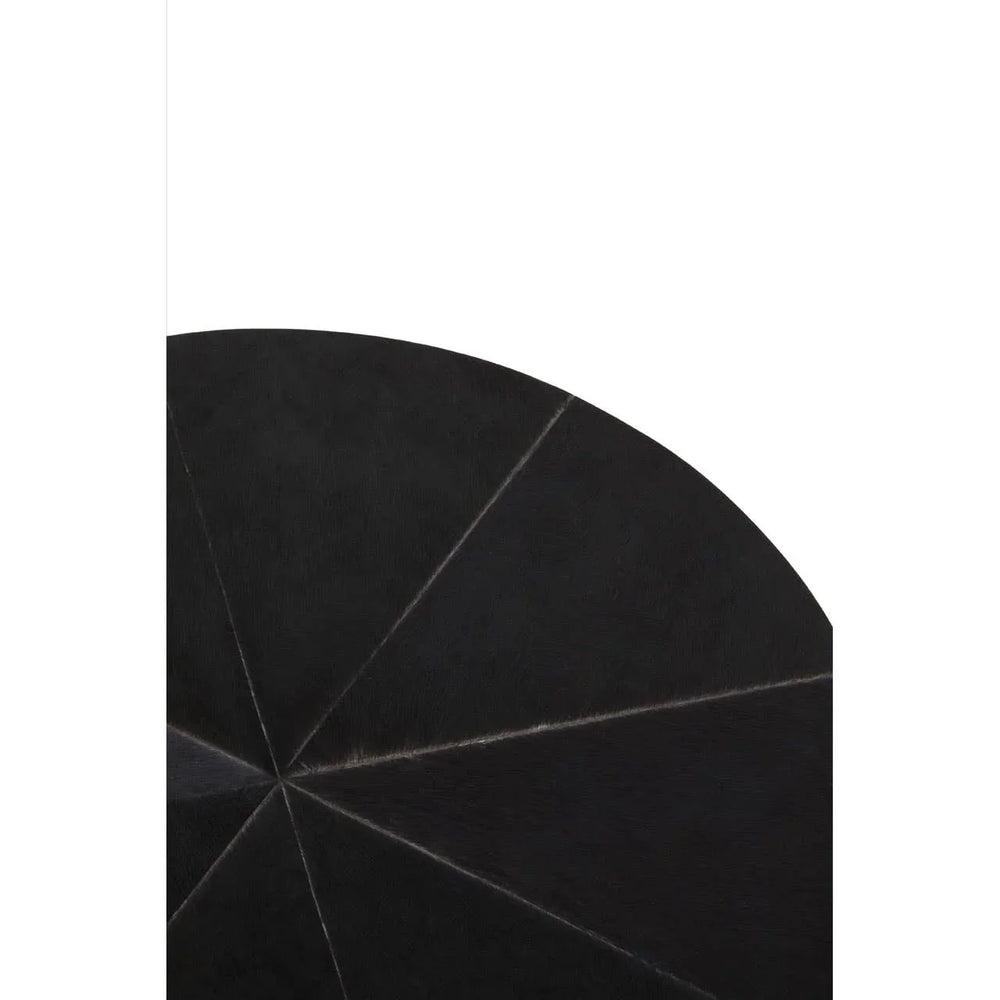 Gold Geometric Round Side Table