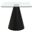 Clear Glass Square Dining Table