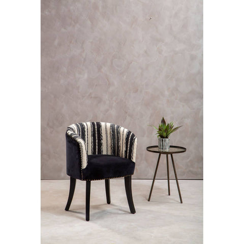 Artisanal Velvet Accent Chair