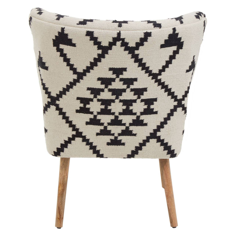 Geometric Pattern Upholstered Accent Chair