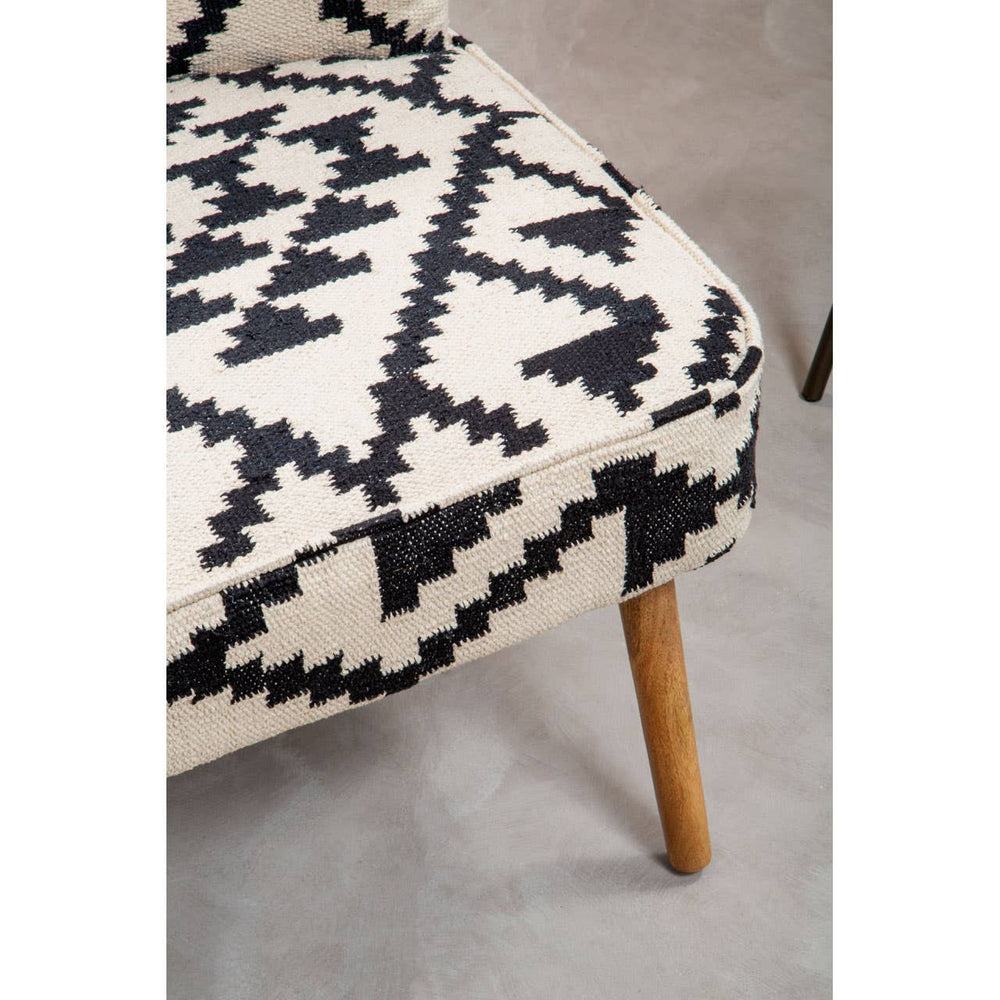 Geometric Pattern Upholstered Accent Chair