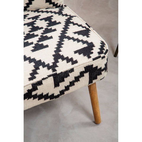 Geometric Pattern Upholstered Accent Chair