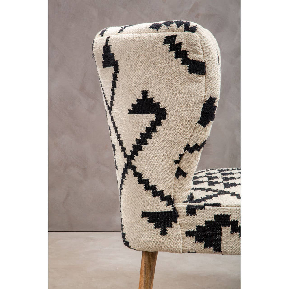 Geometric Pattern Upholstered Accent Chair