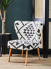 Geometric Pattern Upholstered Accent Chair