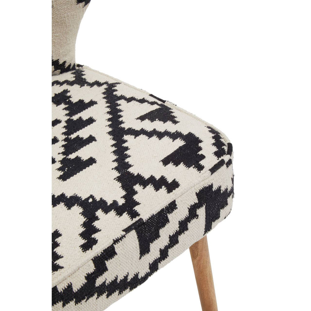 Geometric Pattern Upholstered Accent Chair