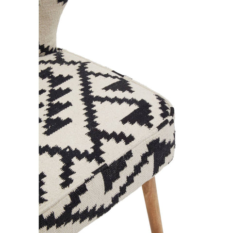 Geometric Pattern Upholstered Accent Chair