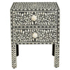 Floral Bone Inlay Side Table