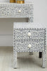 Floral Bone Inlay Side Table