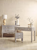 Floral Bone Inlay Side Table