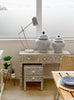 Floral Bone Inlay Side Table