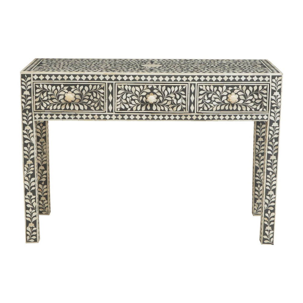 Bone Inlay Floral Desk