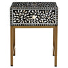 Luxe Floral Inlay Side Table