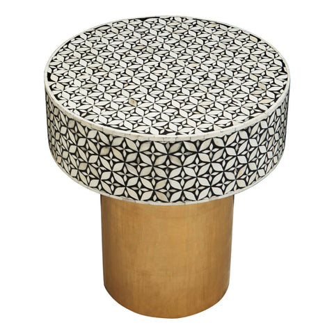 Geometric Bone Side Table