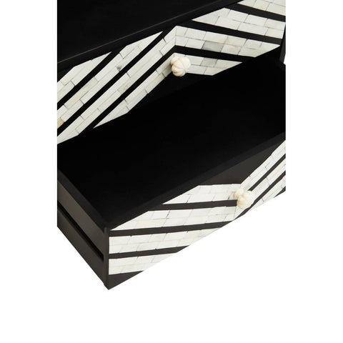Exotic Floral Drawer Side Tables