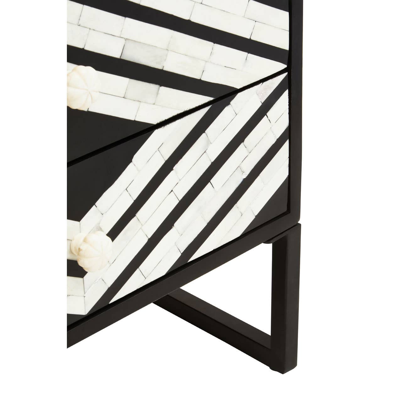 Exotic Floral Drawer Side Tables