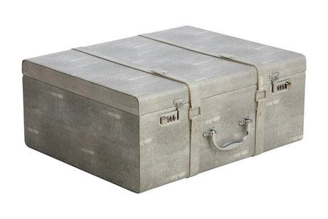 Cardona Set Of Three Grey Shagreen Effect Storage Trunks