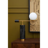 Acacia Herringbone Sideboard with Antique Brass Accents