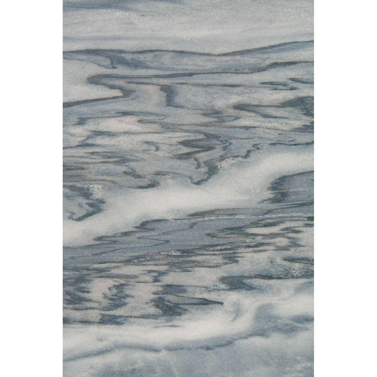 Blue and white marble effect tabletop surface with flowing grain pattern