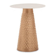 Golden Embossed White Side Table