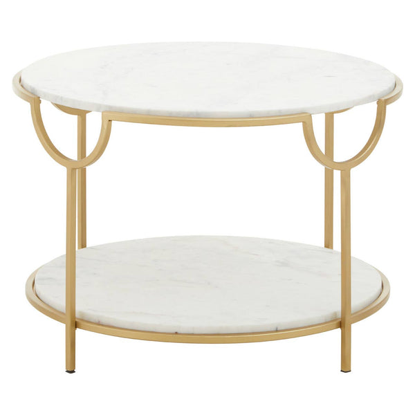 Elegant Marble Gold Side Table