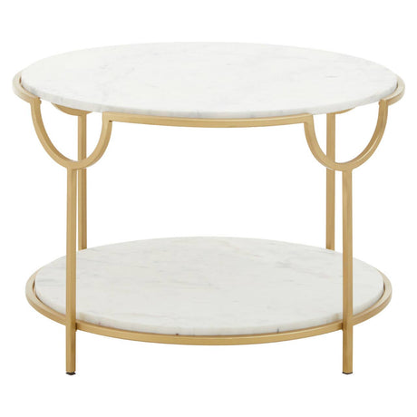 Elegant Marble Gold Side Table