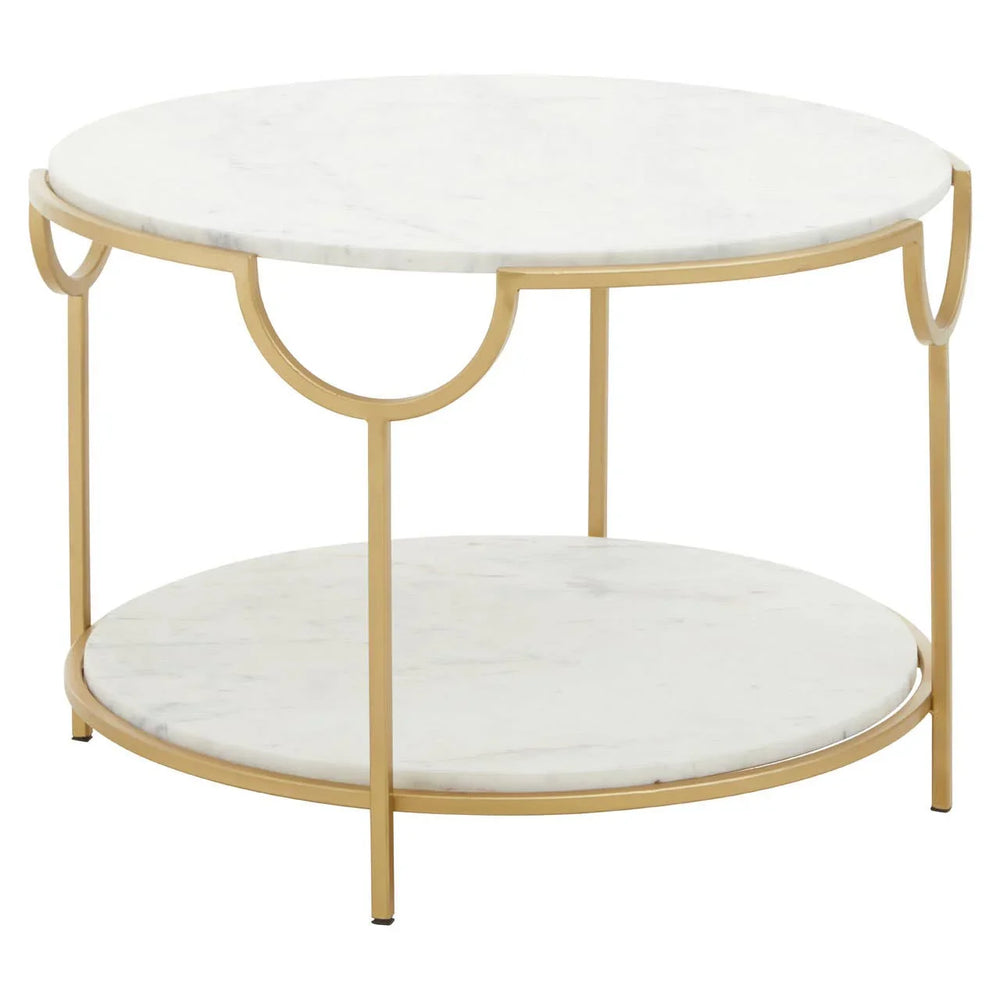 Elegant Marble Gold Side Table