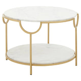Elegant Marble Gold Side Table