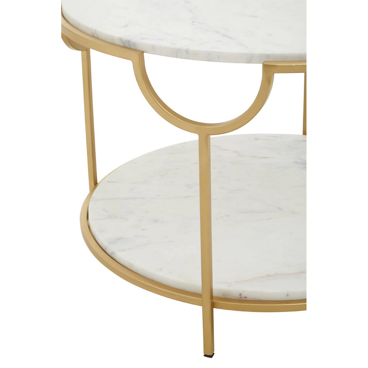 Elegant Marble Gold Side Table