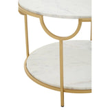 Elegant Marble Gold Side Table