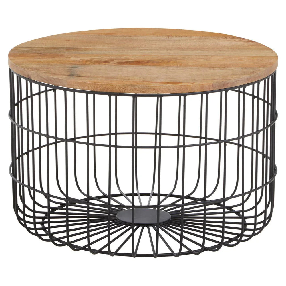 Rustic Cage Side Table