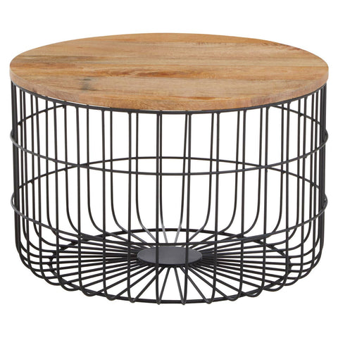 Rustic Cage Side Table