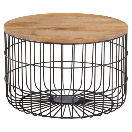 Rustic Cage Side Table