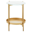 Gold Glass Iron Side Table