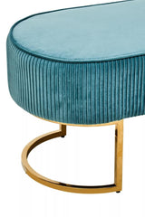 Luxe Green Velvet Ottoman