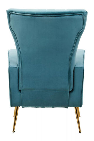 Luxe Green Velvet Wingback Chair