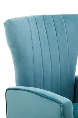 Luxe Green Velvet Wingback Chair