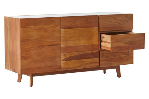 Luxury White Marble Sideboard with 3 Drawers - Myan Collection