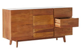 Luxury White Marble Sideboard with 3 Drawers - Myan Collection