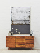 Luxury White Marble Sideboard with 3 Drawers - Myan Collection
