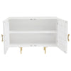 Golden Touch Mango Wood Sideboard with Circular Handles
